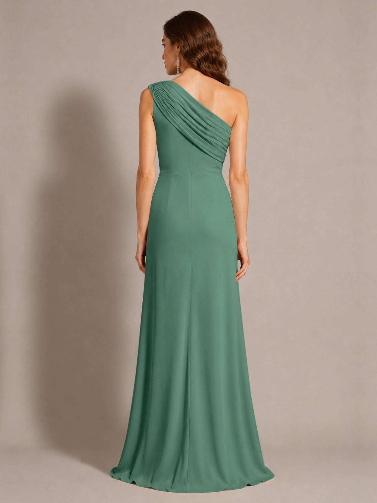 One-Shoulder Prom Dress with Slit