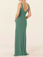 Chiffon Bridesmaid Dress with Slit 
