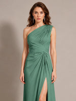 One-Shoulder Prom Dress with Slit