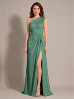 One-Shoulder Prom Dress with Slit