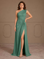 One-Shoulder Prom Dress with Slit