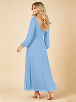 A-line Bridesmaid Dress with Long Sleeves 