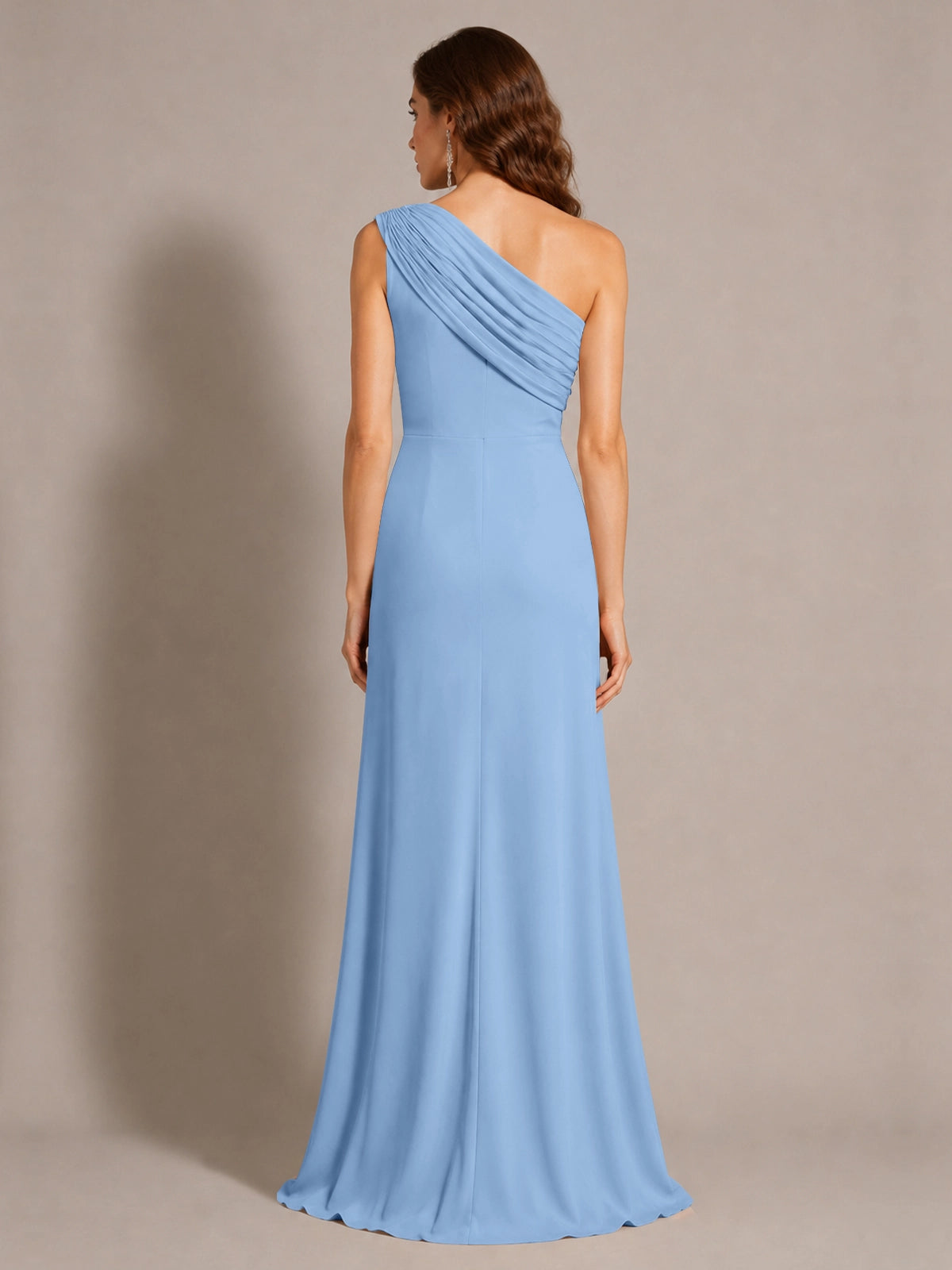 One-Shoulder Prom Dress with Slit