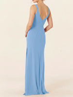 Chiffon Bridesmaid Dress with Slit 