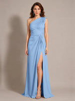 One-Shoulder Prom Dress with Slit
