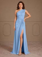 One-Shoulder Prom Dress with Slit