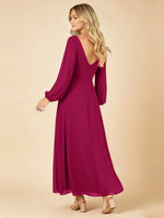 A-line Bridesmaid Dress with Long Sleeves 