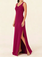 Chiffon Bridesmaid Dress with Slit 