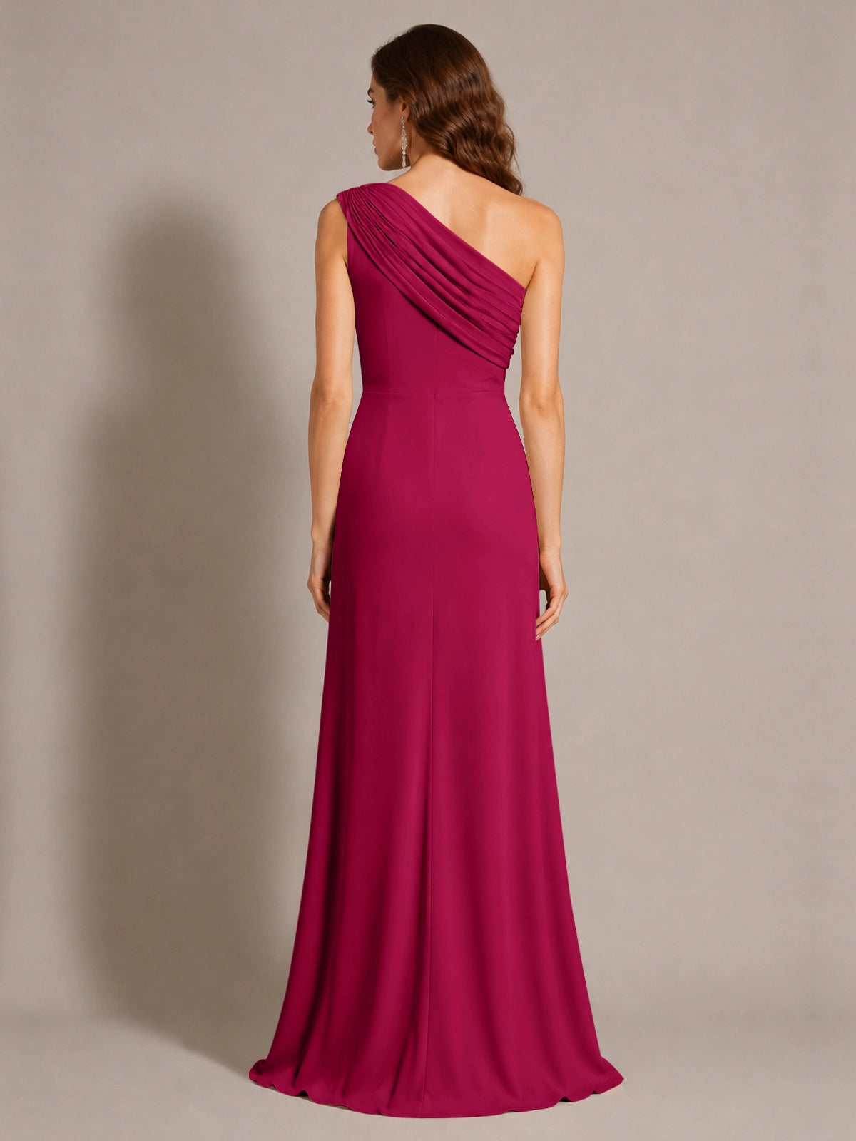 One-Shoulder Prom Dress with Slit