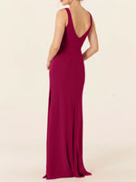 Chiffon Bridesmaid Dress with Slit 