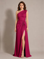 One-Shoulder Prom Dress with Slit