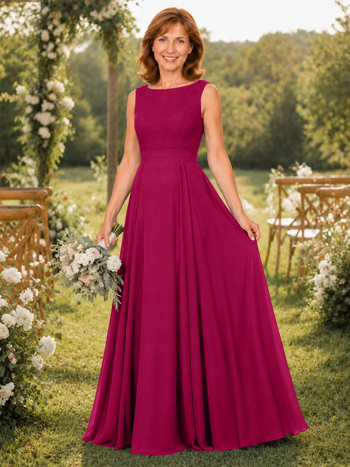 A-line Mother of the Bride Dress