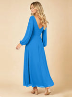 A-line Bridesmaid Dress with Long Sleeves 