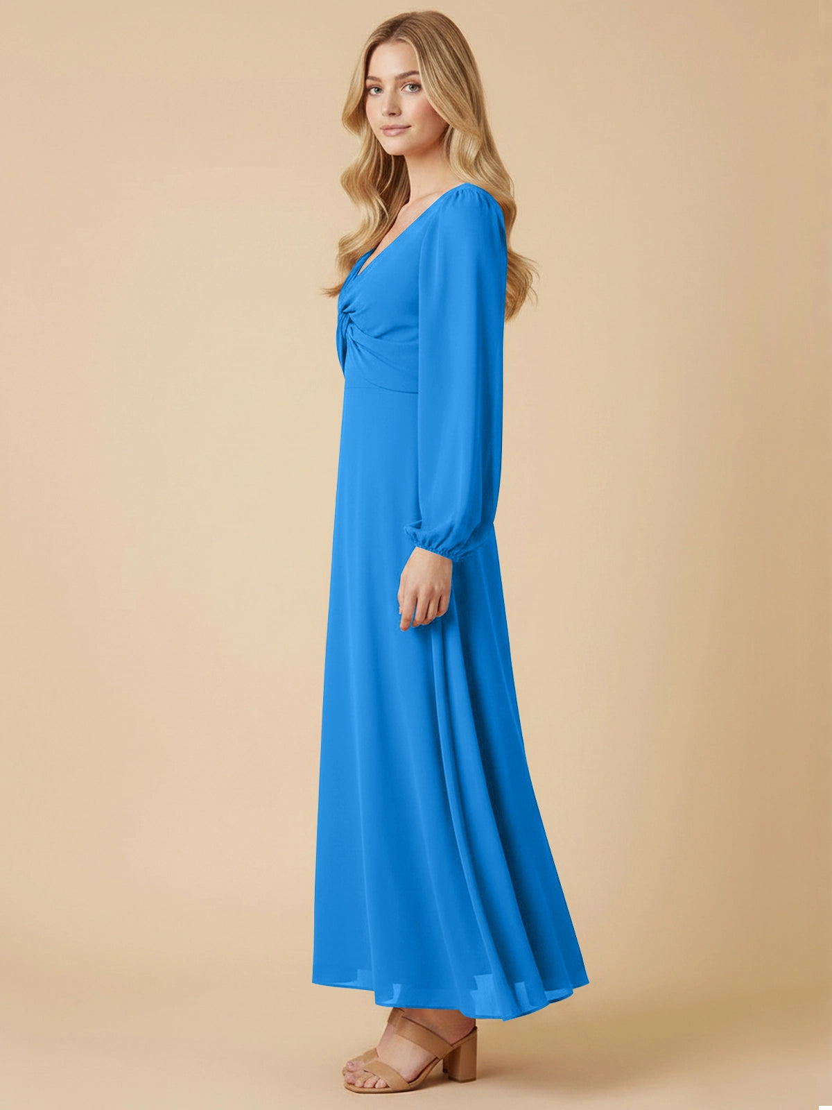 A-line Bridesmaid Dress with Long Sleeves 