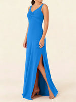 Chiffon Bridesmaid Dress with Slit 