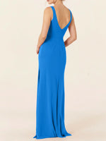 Chiffon Bridesmaid Dress with Slit 