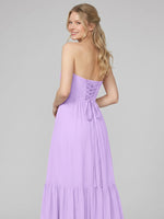 Strapless Bridesmaid Dress with Slit 