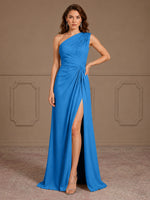 One-Shoulder Prom Dress with Slit