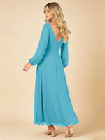 A-line Bridesmaid Dress with Long Sleeves 