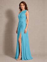 One-Shoulder Prom Dress with Slit