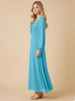 A-line Bridesmaid Dress with Long Sleeves 