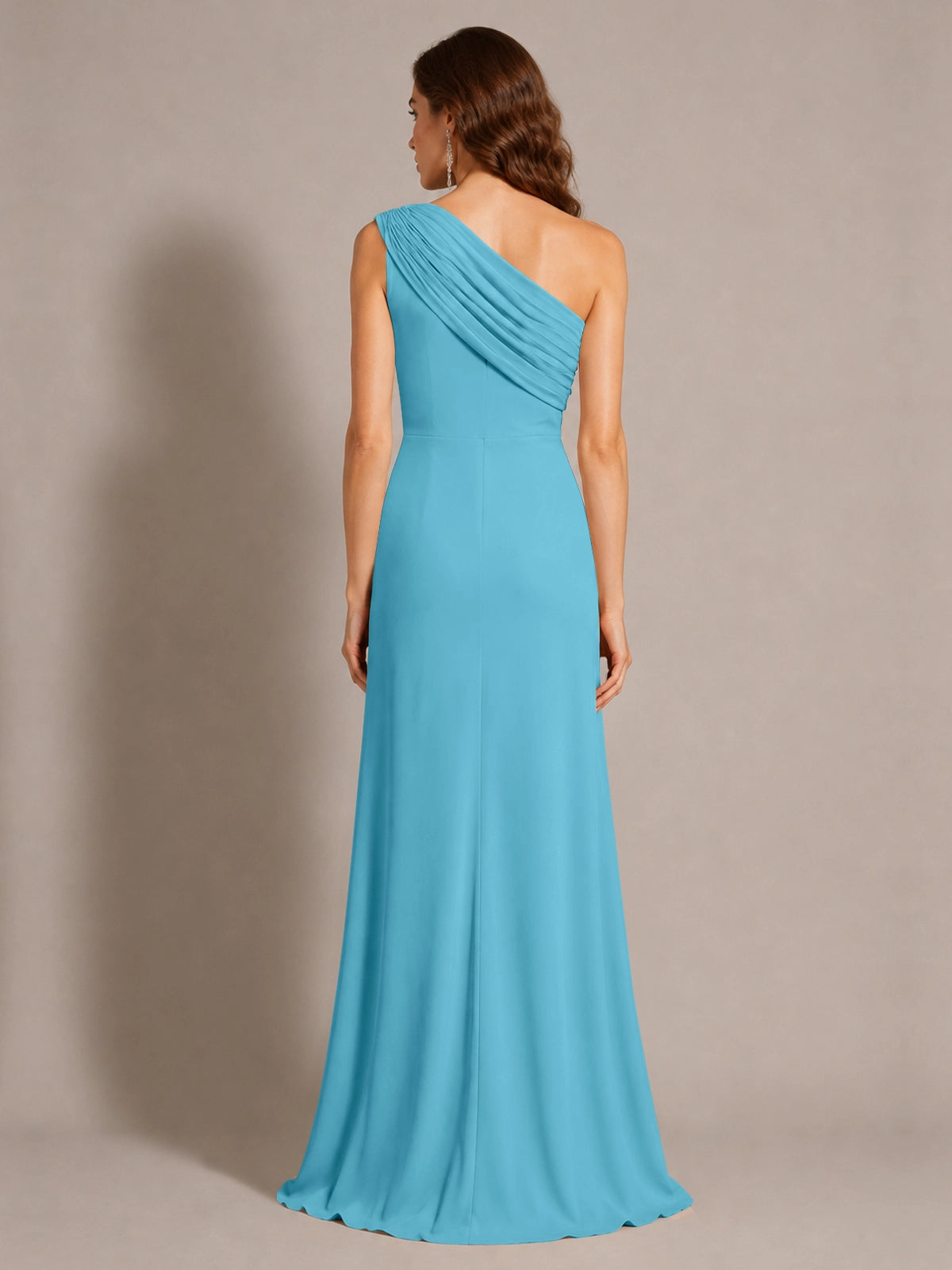 One-Shoulder Prom Dress with Slit