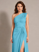One-Shoulder Prom Dress with Slit