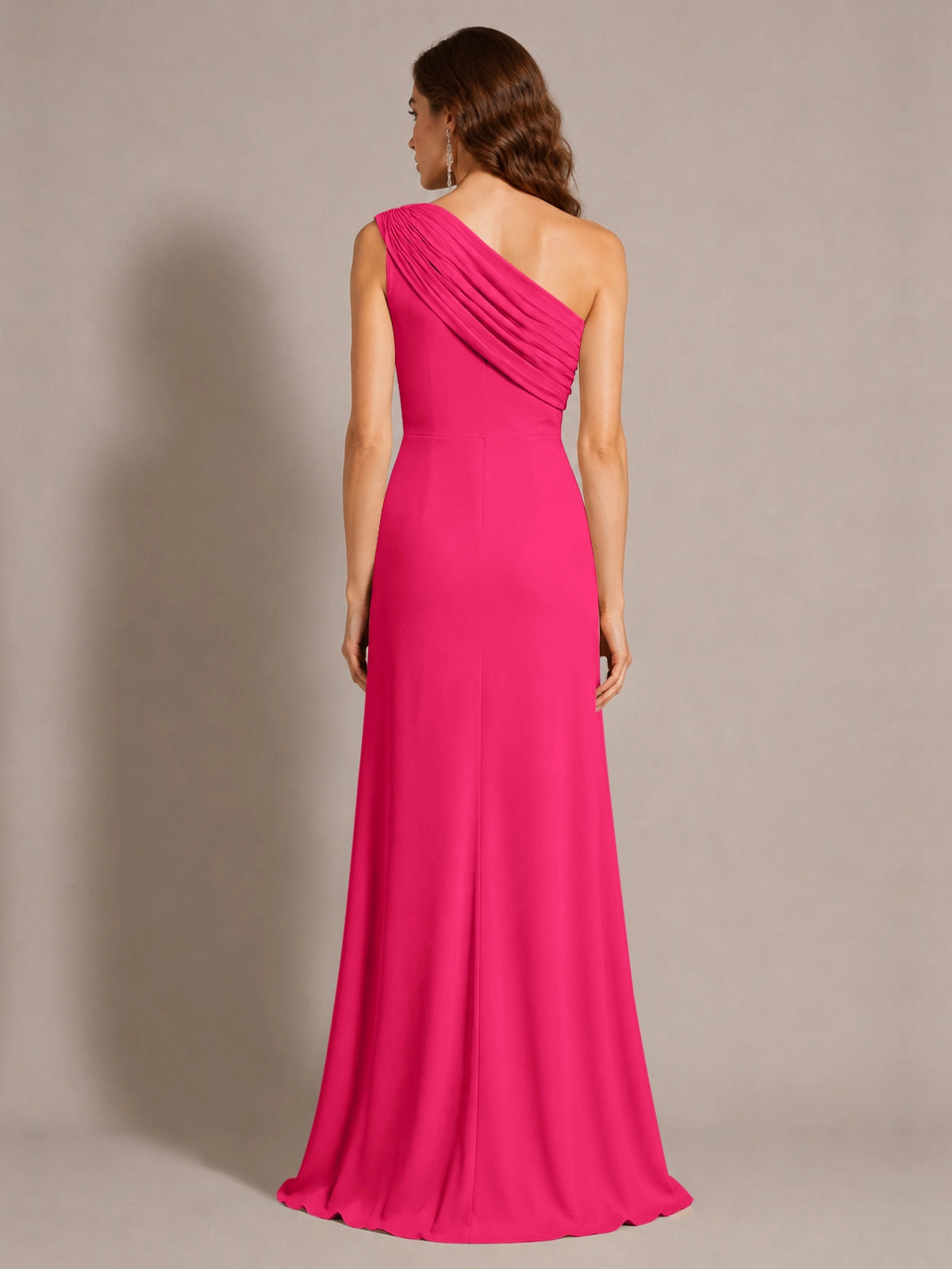 One-Shoulder Prom Dress with Slit