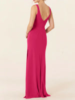 Chiffon Bridesmaid Dress with Slit 