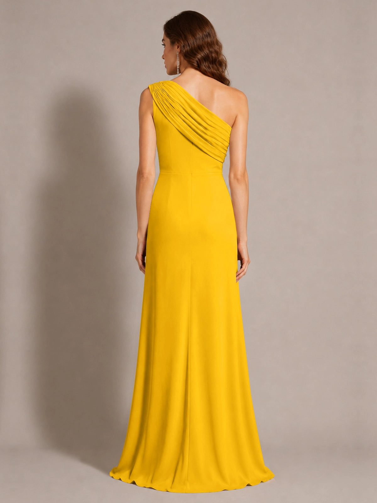 One-Shoulder Prom Dress with Slit