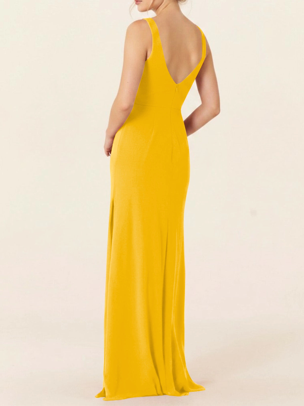 Chiffon Bridesmaid Dress with Slit 