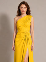 One-Shoulder Prom Dress with Slit