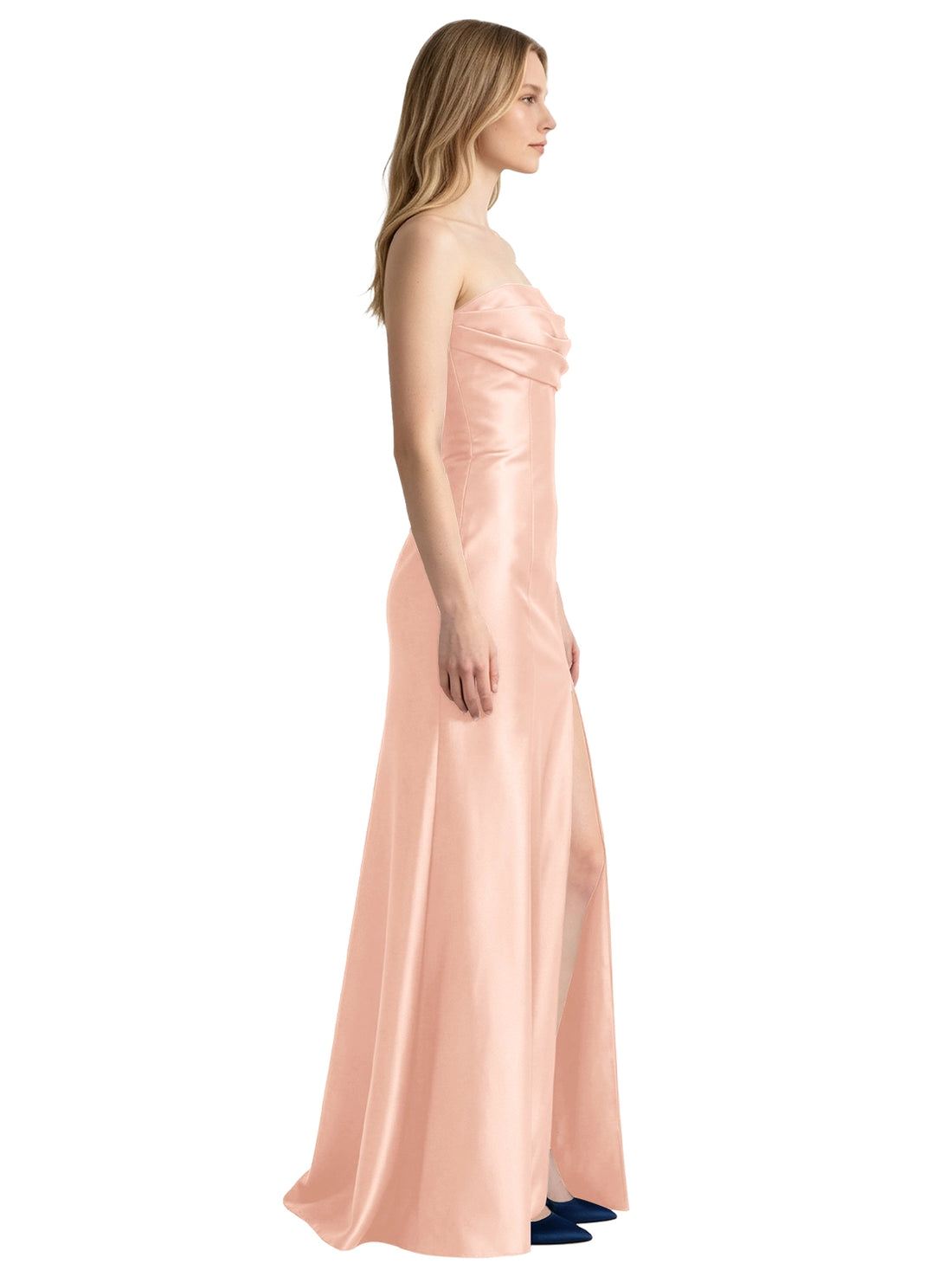 Strapless Ruched Bodice Prom Dress 