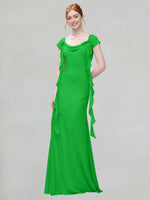 Flowy Ruffle Sheath Bridesmaid Dress 