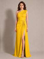 One-Shoulder Prom Dress with Slit