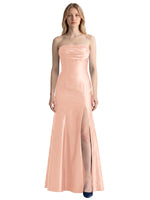 Strapless Ruched Bodice Prom Dress 