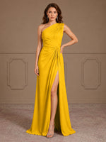 One-Shoulder Prom Dress with Slit