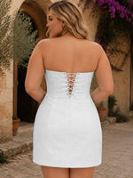 Sparkle Sequin Sheath Mini Dress-Plus Size
