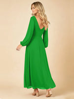 A-line Bridesmaid Dress with Long Sleeves 