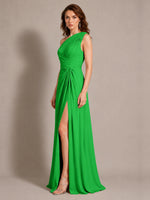 One-Shoulder Prom Dress with Slit