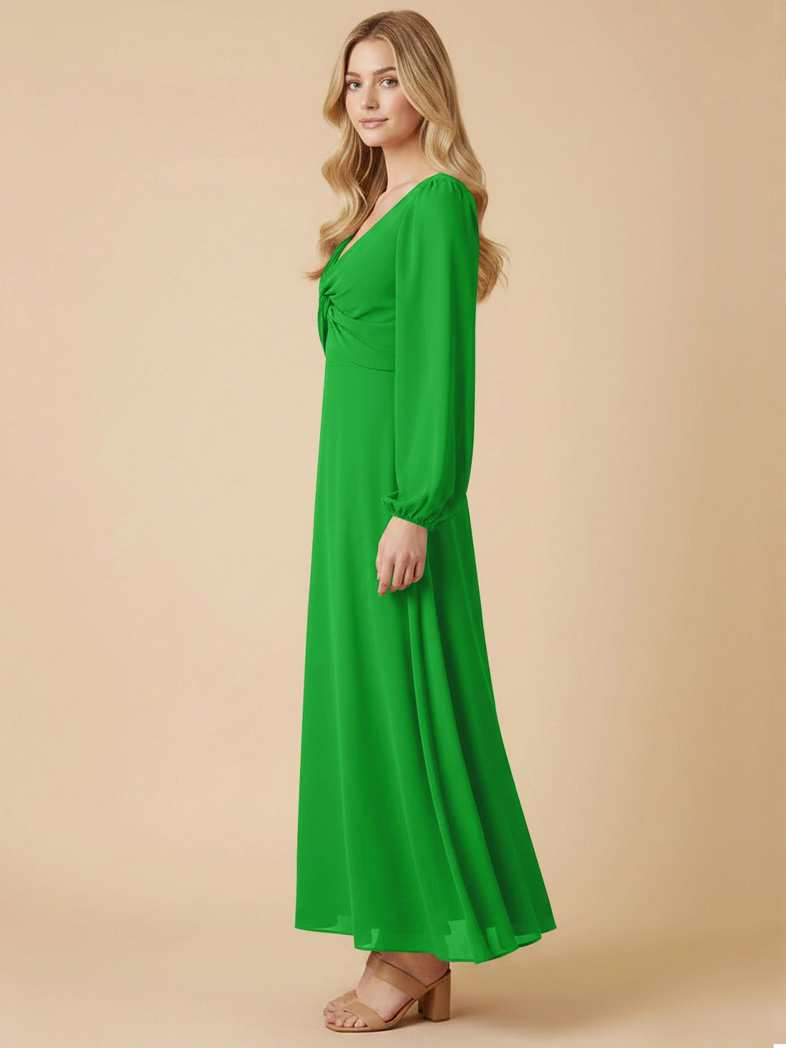 A-line Bridesmaid Dress with Long Sleeves 