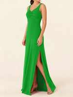 Chiffon Bridesmaid Dress with Slit 