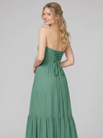 Strapless Bridesmaid Dress with Slit 