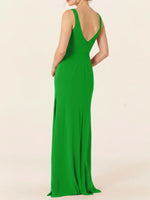 Chiffon Bridesmaid Dress with Slit 