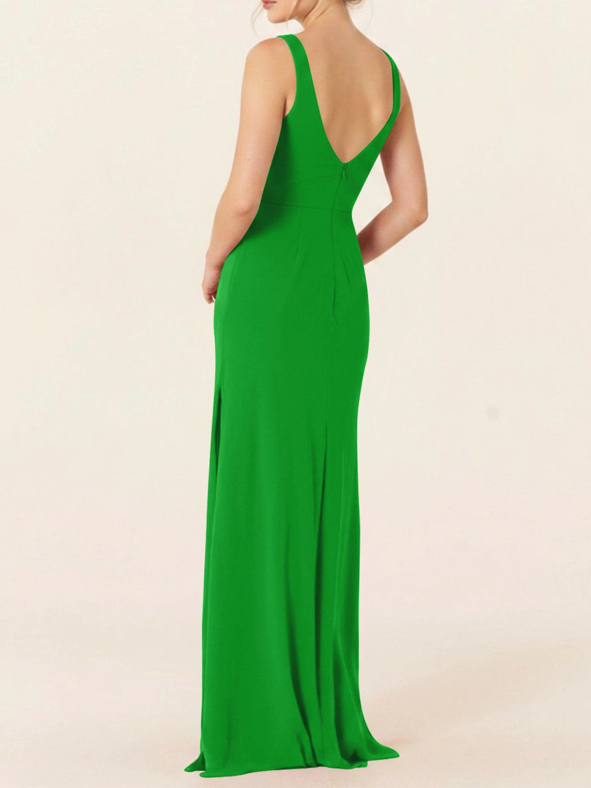 Chiffon Bridesmaid Dress with Slit 