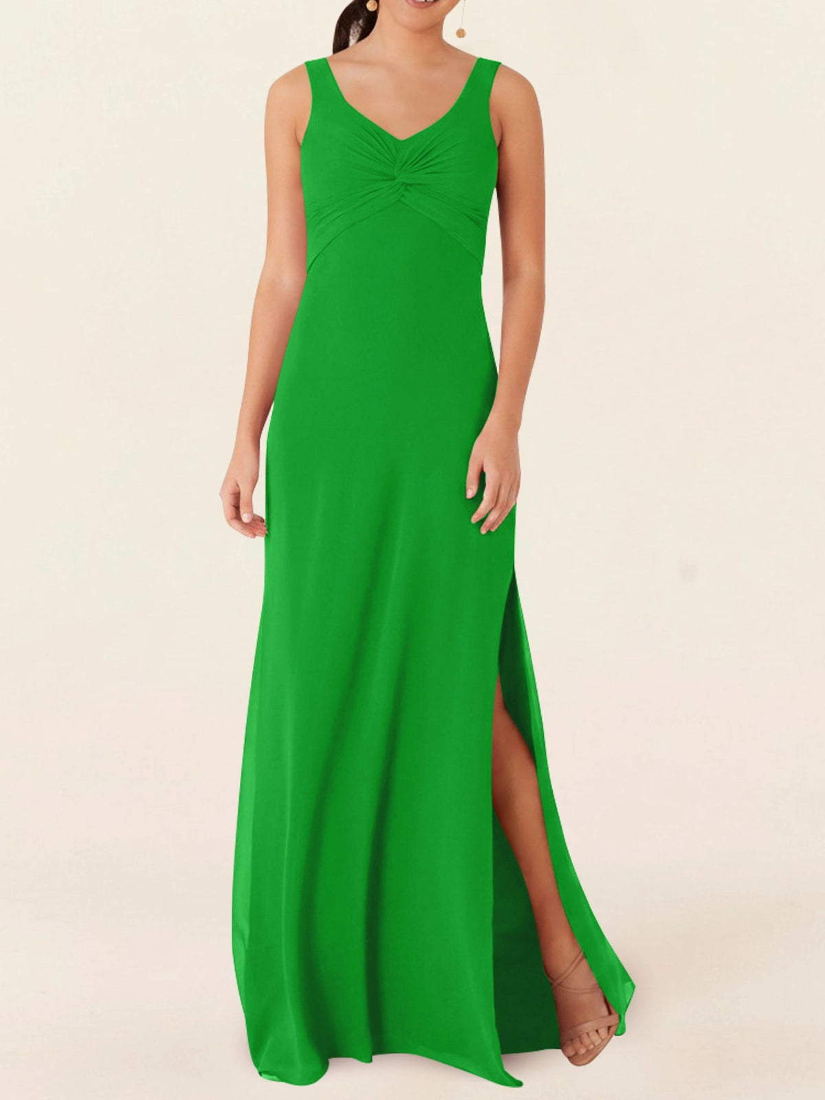 Chiffon Bridesmaid Dress with Slit 