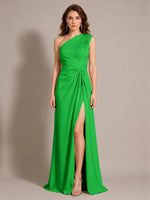 One-Shoulder Prom Dress with Slit