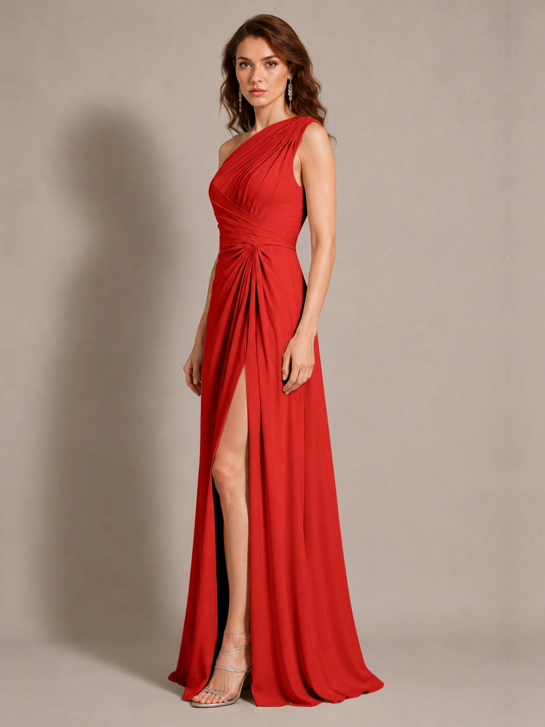 One-Shoulder Prom Dress with Slit