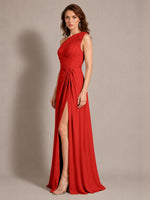 One-Shoulder Prom Dress with Slit