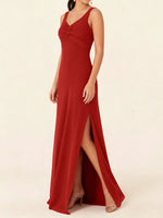 Chiffon Bridesmaid Dress with Slit 